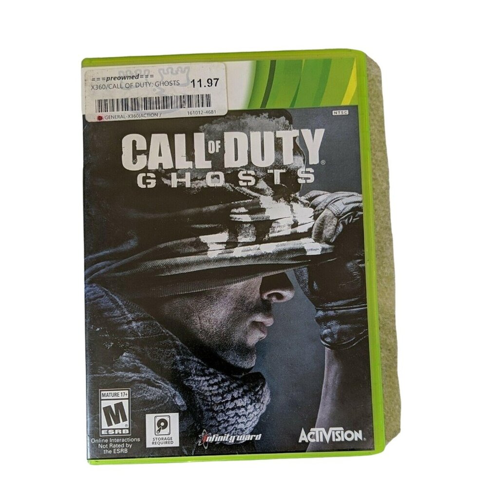 Call Of Duty: Ghosts Xbox 360 Game Disc With Bonus Map & Xbox Live Gold Trial